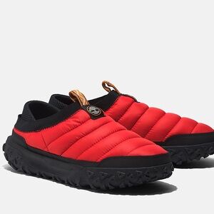 Timberland mens sz 19 Red Quilted Slip-On with Black Sole